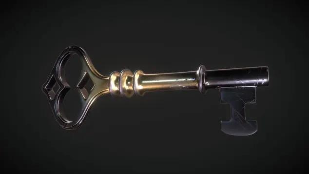 Eternal Brass Key - 3D Modelling, Material Creation project by Jason Kato